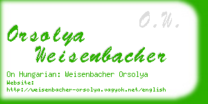 orsolya weisenbacher business card